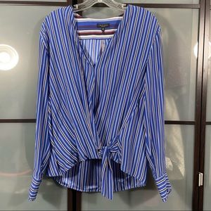 Rag & Bone tie detail striped blouse. Size M.